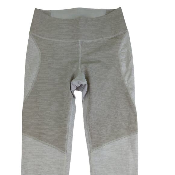 Outdoor Voices Gray Tan Stripe‎ Cropped Leggings Women's Size Small - Picture 3 of 7